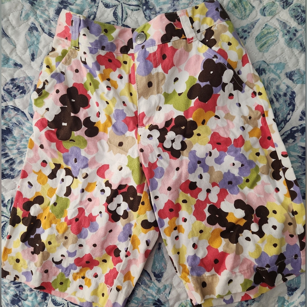 Gymboree Glamour Safari Floral Bermuda Shorts Girls Size 9